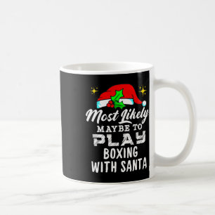 Caneca De Café Talvez Jogar Boxing Com Papais noeis Engraçado