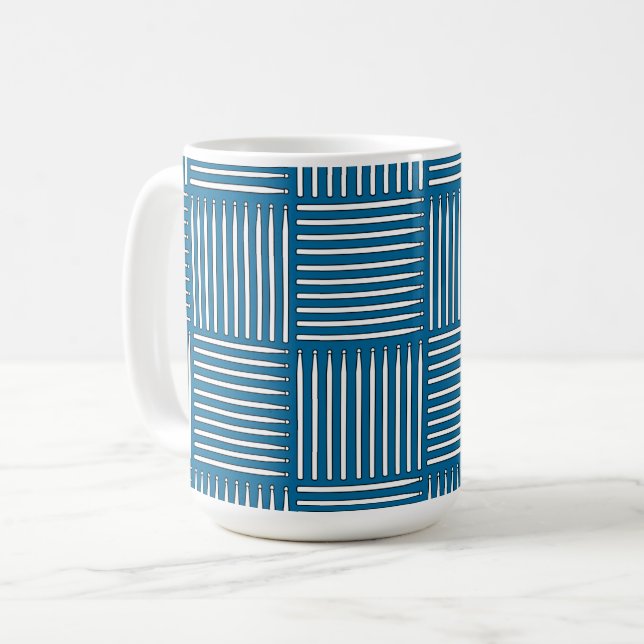 Caneca De Café Tambor Stick Crosshatch Mug (Frente Esquerda)