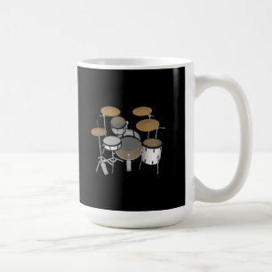 Caneca De Café Tambores: Kit do tambor branco: Modelo 3D: Coffee 