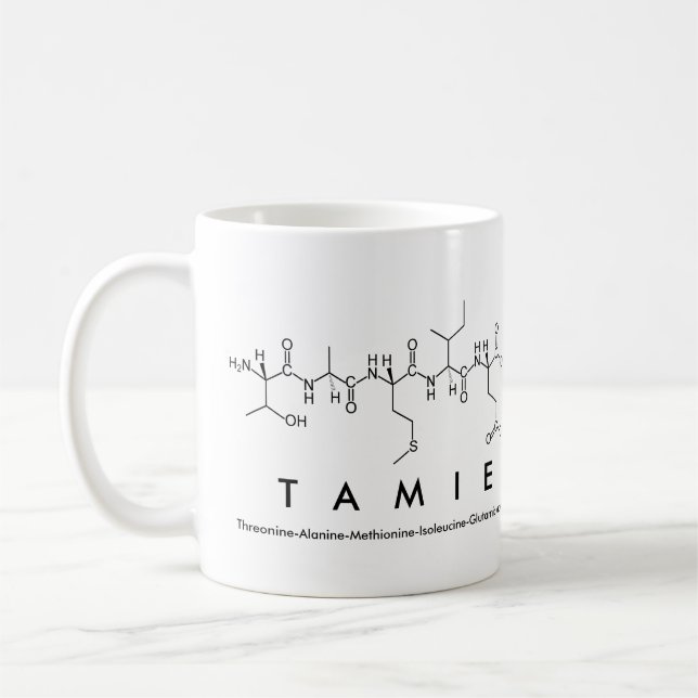 Caneca De Café Tamie peptide name mug (Esquerda)