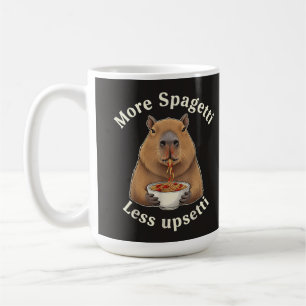 Caneca De Café Tampa Capivara Espaguete Piada - Mais Espaguete Me