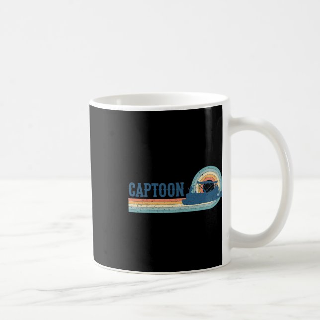 Caneca De Café Tampa de Barco Pontão Divertida Capitão Tritoon Po (Direita)