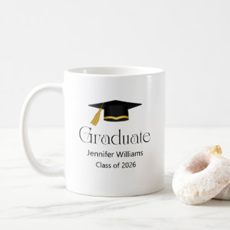 Caneca De Café tampa de graduação minimalista moderna turma de 20