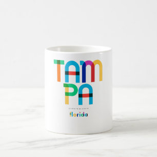 Caneca De Café Tampa Florida Meio século, Pop Art,