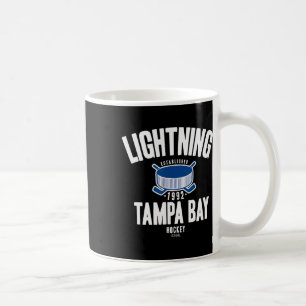 Caneca De Café Tampa Y Lightning Disco de Hóquei Preto Oficialmen