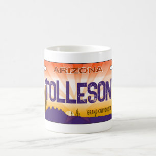 Caneca De Café Tampão da placa de matrícula da Arizona Tolleson