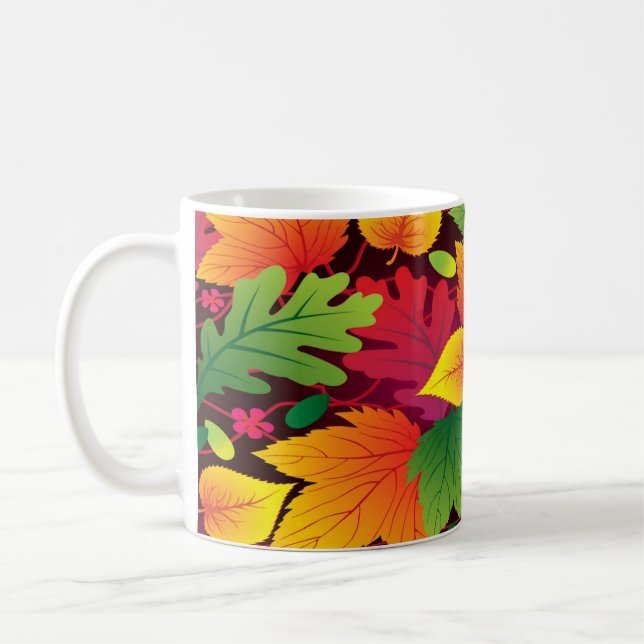 Caneca De Café Tampão de café com Design de queda branca (Esquerda)