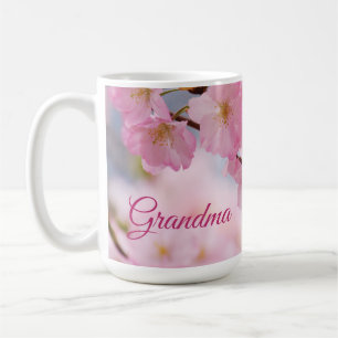 Caneca De Café Tampão de Dia de as mães Cherry Blossom