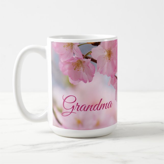 Caneca De Café Tampão de Dia de as mães Cherry Blossom (Esquerda)