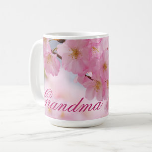 Caneca De Café Tampão de Dia de as mães Cherry Blossom
