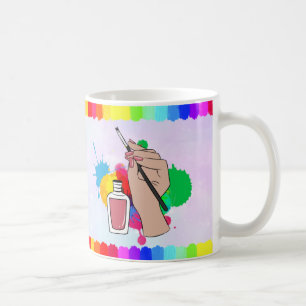 Caneca De Café Tampão técnico colorido personalizado