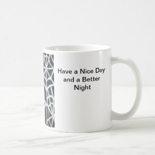 Caneca De Café Tampão Web Black and White Strips