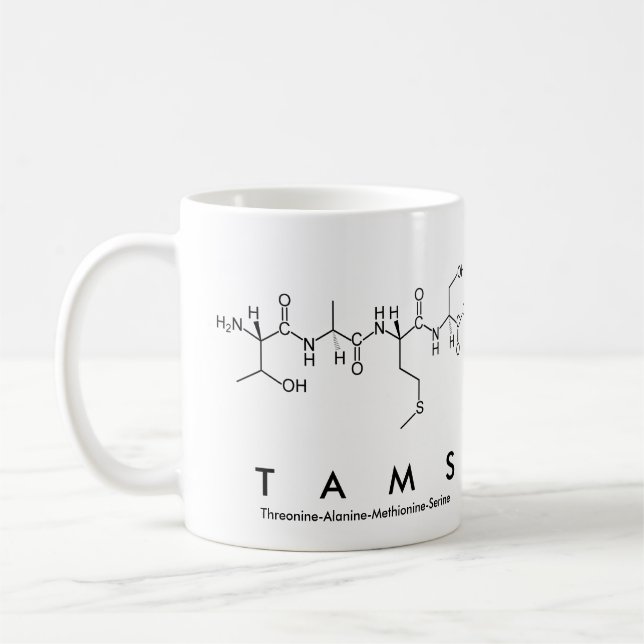 Caneca De Café Tams Peptide name mug (Esquerda)