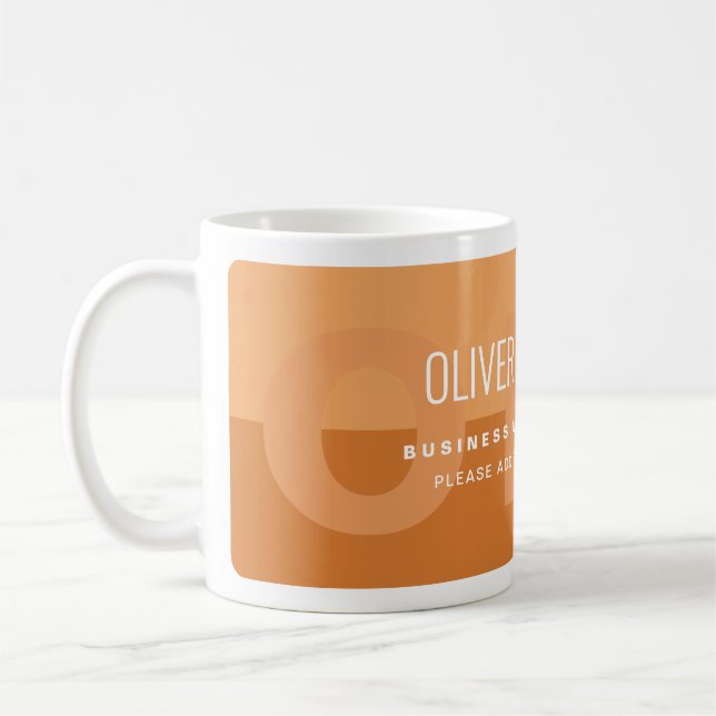 Caneca De Café Tan Brownish Professional Name Coffee Mug (Esquerda)