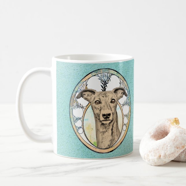 Caneca De Café Tan Greyhound (Com Donut)