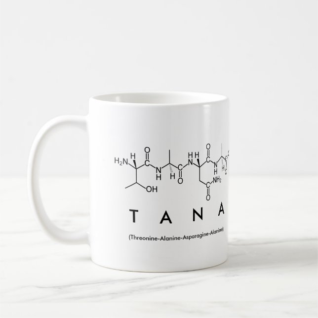 Caneca De Café Tana peptide nome mug (Esquerda)