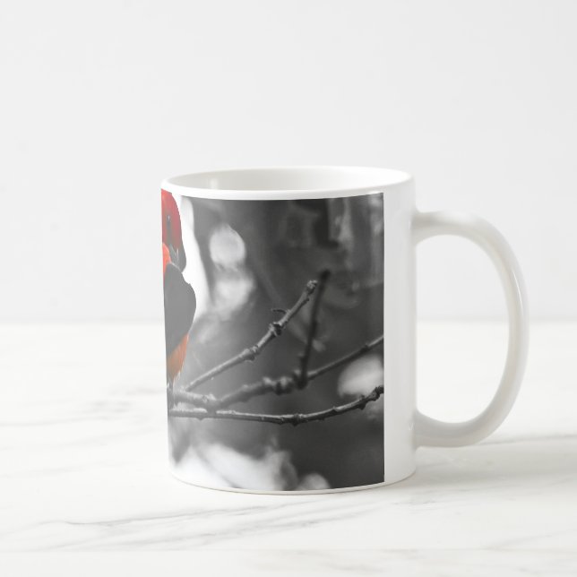 Caneca De Café Tanager Escarlate Macho (Direita)