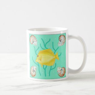 Caneca De Café Tang amarelo com escudos do nautilus