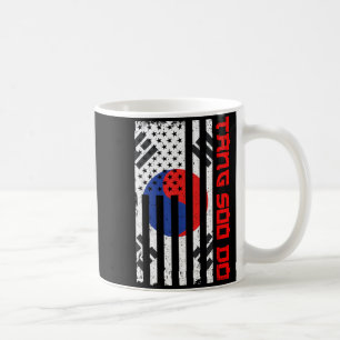 Caneca De Café Tang Soo Do - Bandeira dos EUA Taekwondo Artes Mar