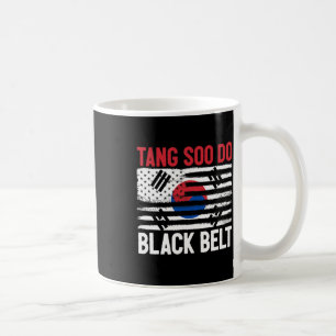 Caneca De Café Tang Soo Do Black Belt Karate Fighter Coreano Mart