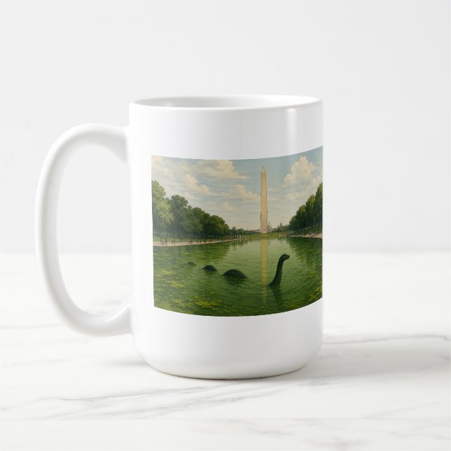 Caneca De Café Tanque de Reflexão do Monumento a Washington com L (Esquerda)
