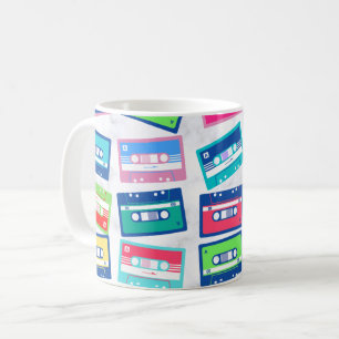 Caneca De Café Tanque do padrão da fita cassete de áudio retrô vi