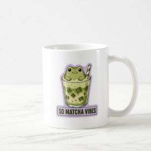 Caneca De Café Tantas Vibes de Matcha Cachorro-quente Sapo Meme