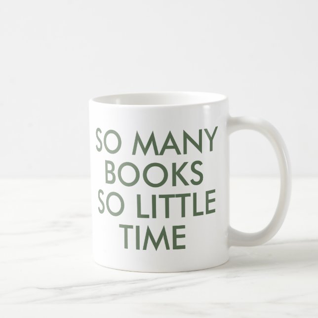 Caneca De Café Tantos livros Tão pouco tempo | Livro Lover Mug (Direita)