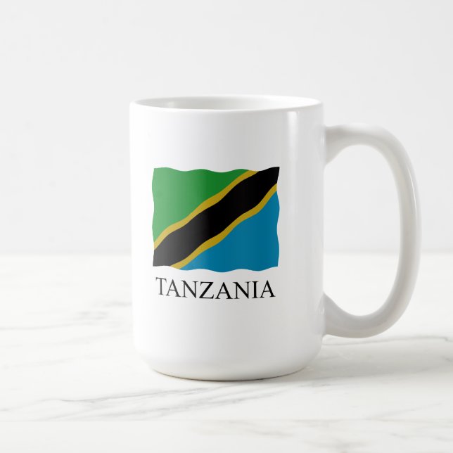Caneca De Café Tanzania flag (Direita)