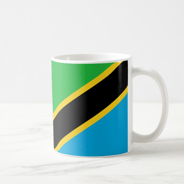Caneca De Café "tanzânia Flag Mug - Bold National Orgulho Cerâmic (Direita)