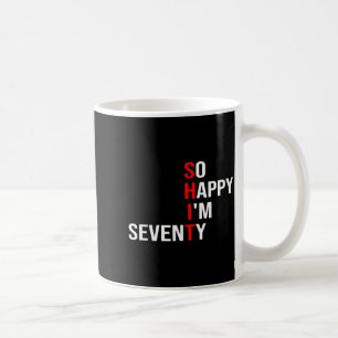 Caneca De Café Tão Feliz que Completei Setenta Aniversário Divert