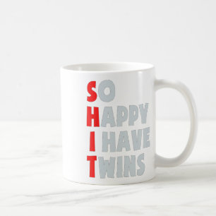 Caneca De Café Tão Feliz Que Tenho Gêmeos Engraçados Gêmeos Paren