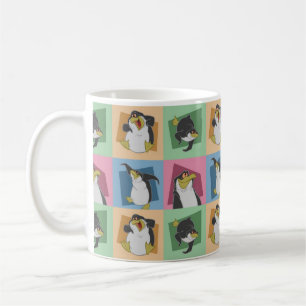 Caneca De Café Tão muitos pinguins!