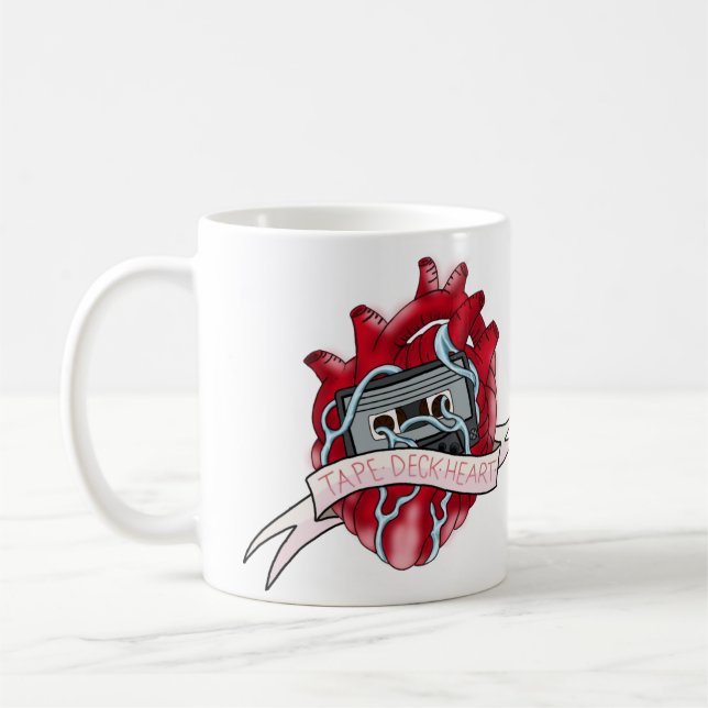 Caneca De Café Tape Deck Heart Mug (Esquerda)