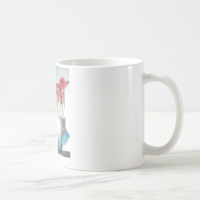 Caneca De Café Tapeçaria do Quênia: Vida Selvagem, Cultura e Prai (Direita)