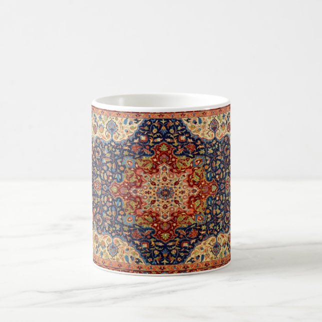Caneca De Café Tapeçaria Turca Persa Oriental Padrão (Centro)