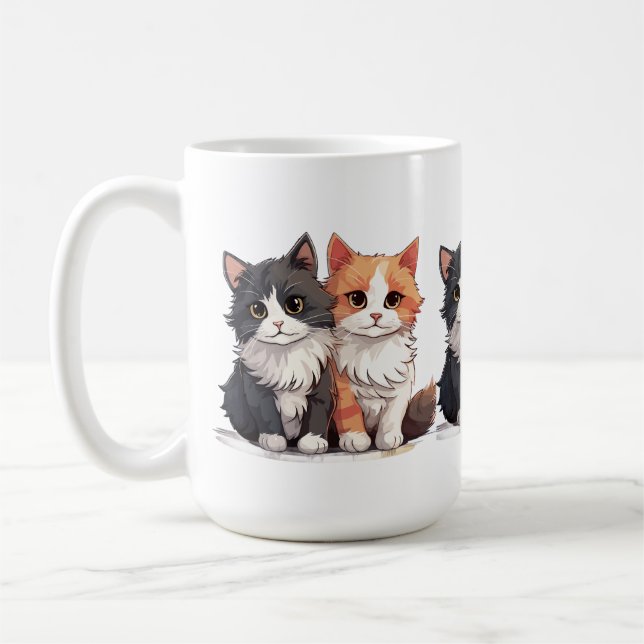 Caneca De Café Tapestries Funny Cats Wall Art & Décor  Tapestrie (Esquerda)