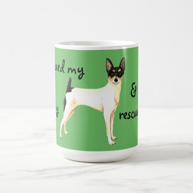 Caneca De Café Tapete de Emergência Fox Terrier (Centro)