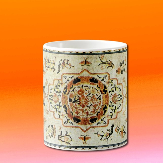 Caneca De Café tapete oriental em cores claras (Criador carregado)