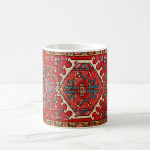 Caneca De Café Tapete Persa Antigo Padrão Artístico Vintage Desga