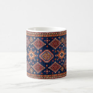 Caneca De Café Tapete Persa Turco Oriental Padrão