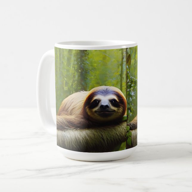Caneca De Café Tarde preguiçosa, café (Frente Esquerda)