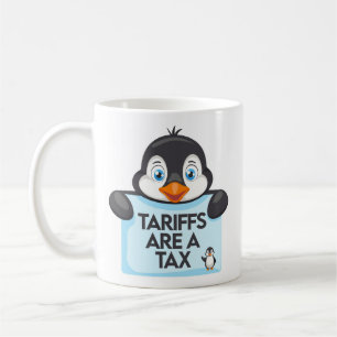Caneca De Café Tarifa Engraçada De Pinguim De Memória Política