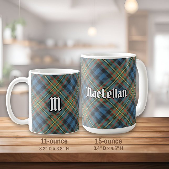 Caneca De Café Tartan Antigo do Clã MacLellan (Criador carregado)