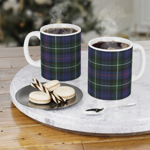 Caneca De Café Tartan Clan MacKenzie Xadrez Verificação Preta Ver