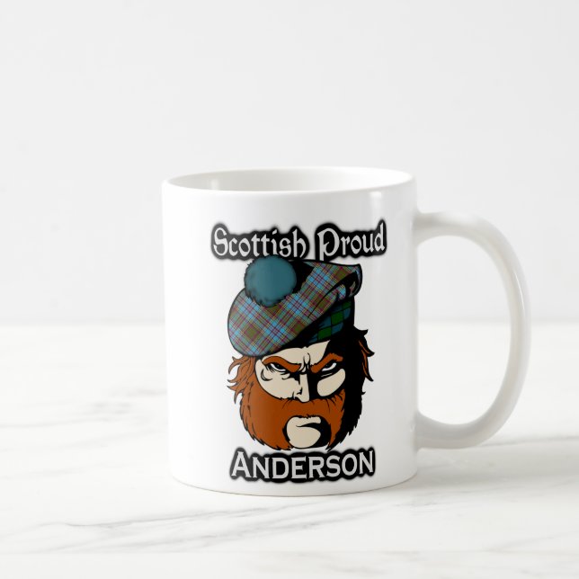 Caneca De Café Tartan do Clã Anderson Escocês (Direita)