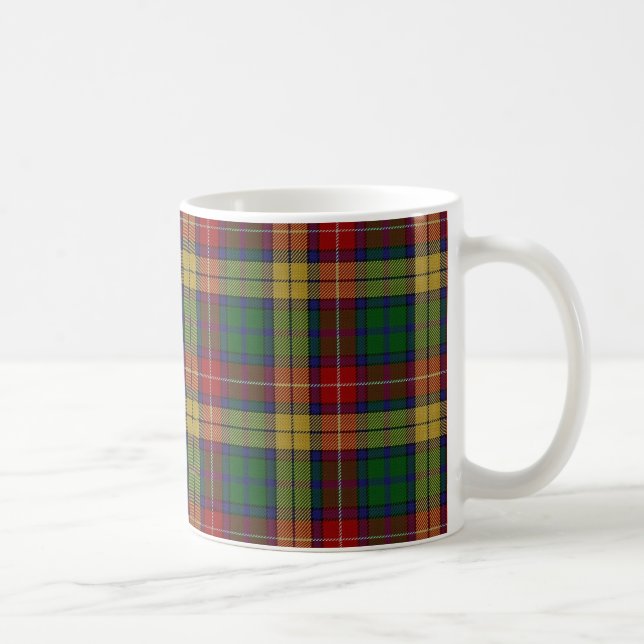 Caneca De Café Tartan escocês de Buchanan do clã (Direita)