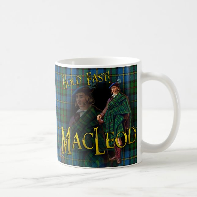Caneca De Café Tartan escocês de MacLeod do clã (Direita)