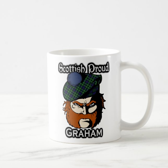 Caneca De Café Tartan Escocês do Clã Graham Escocês (Direita)