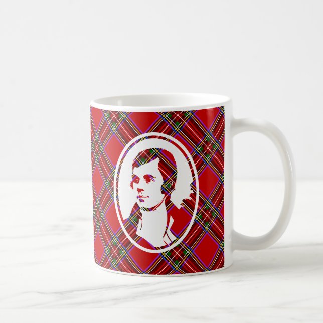 Caneca De Café Tartan Escócia o Bardo Rabbie Burns (Direita)